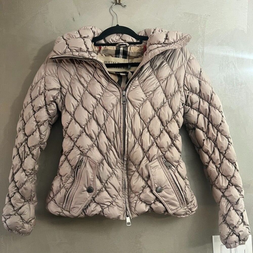 Burberry Brit Women's Puffer Jacket Belted Medium NEW